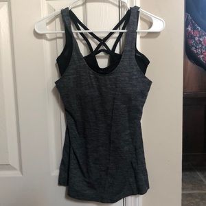 Lululemon tank top with removal sports bra